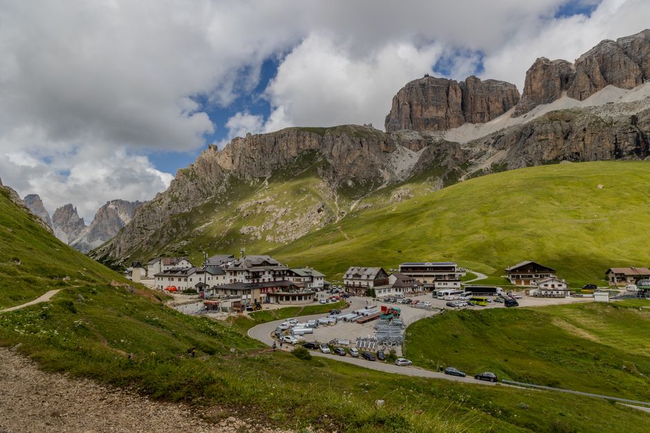 Explore a tranquil mountain village nestled in the stunning alpine landscape.